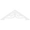 Ekena Millwork Pitch Finley Architectural Grade PVC Gable Pediment, 36"W x 6"H x 1"P (4/12) GPP036X006X100FIN - alternate 2